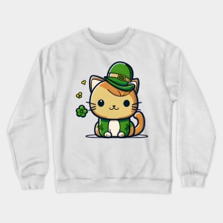 St. Patrick's Day Cat Crewneck Sweatshirt